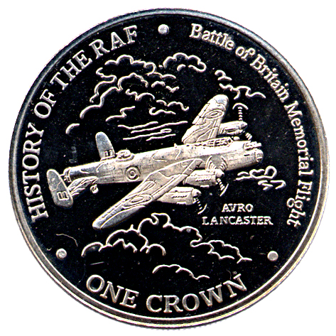 Gibraltar 1 Crown - Elizabeth II Avro Lancaster