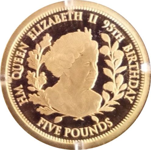 Tristan da Cunha 5 Pounds - Elizabeth II 95th birthday