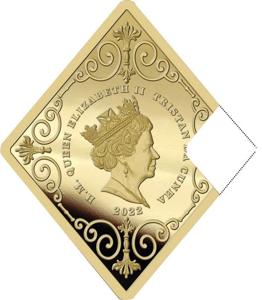 Tristan da Cunha 50 Pounds - Elizabeth II Queen Victoria 125th diamond jubilee obverse