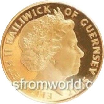 Guernsey 5 Pounds - Elizabeth II The Battle of Trafalgar; Gold Proof obverse