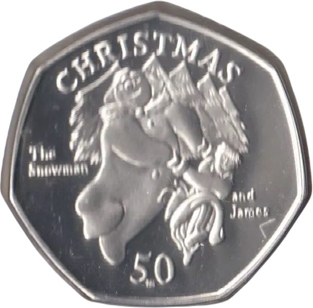 Isle of Man 50 Pence - Elizabeth II Christmas 2003; Silver Proof