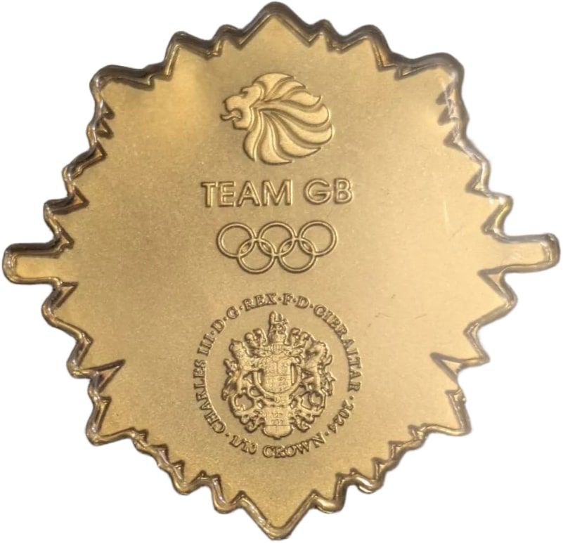 Gibraltar ⅒ Crown - Charles III Team GB - Paris 2024 obverse