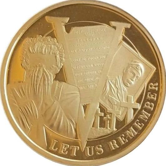 Gibraltar 2 Crowns - Elizabeth II Let us remember; Gold reverse