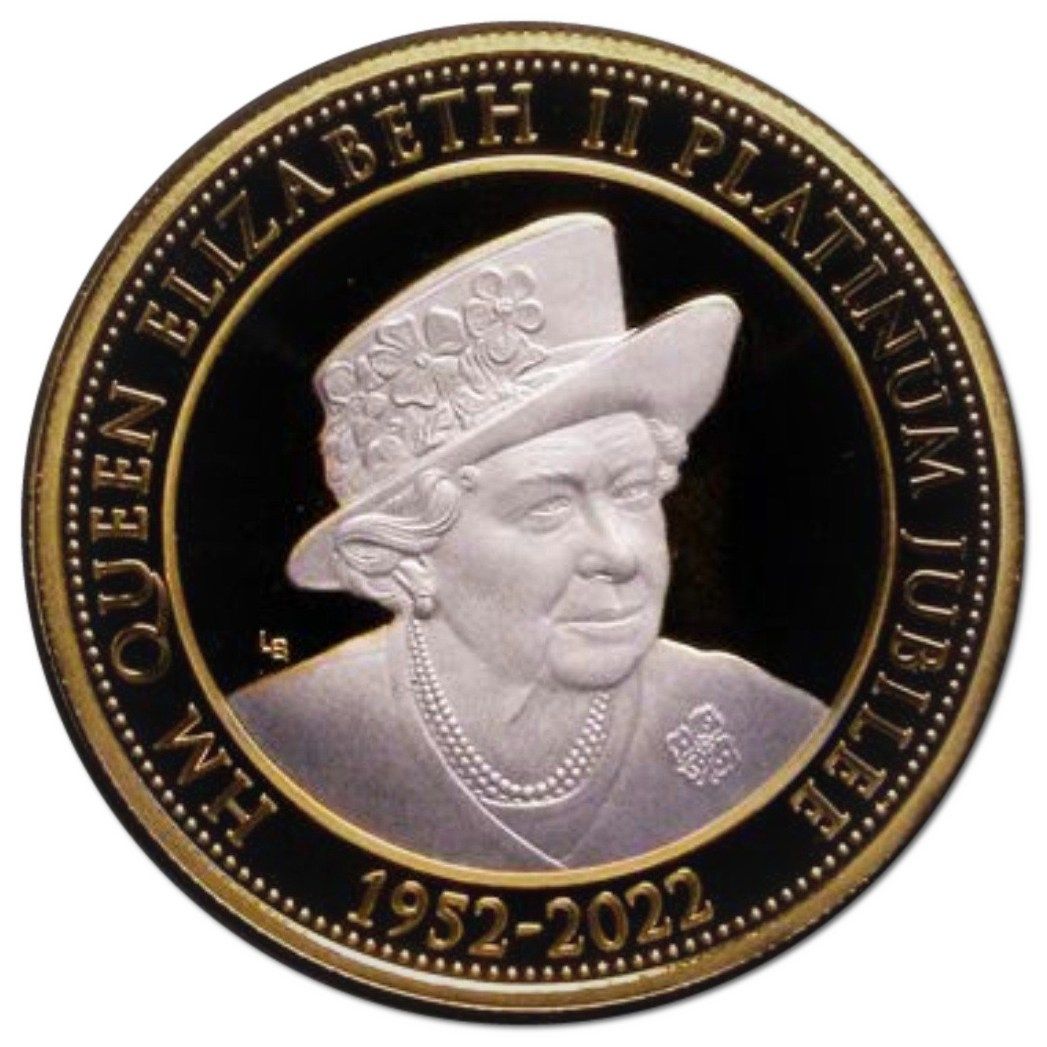Isle of Man 5 Pounds - Elizabeth II Platinum Jubilee; Gold Proof