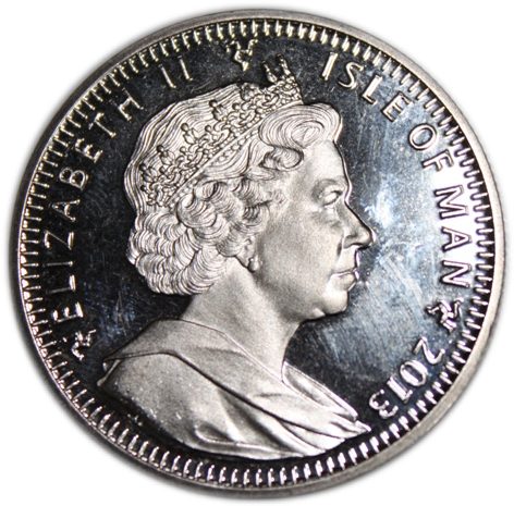 Isle of Man 1 Crown - Elizabeth II St. Patrick obverse