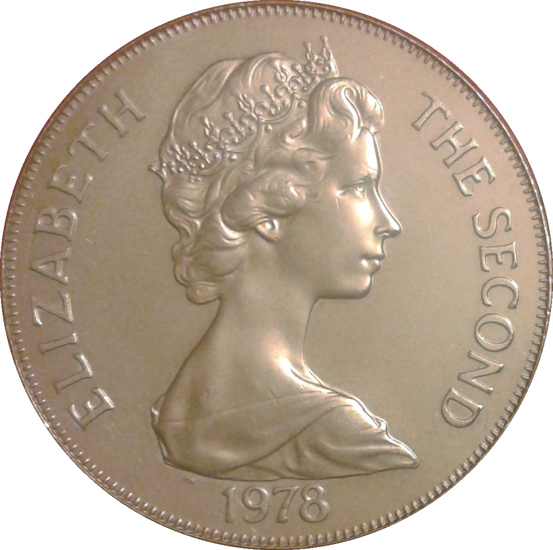 Saint Helena 1 Crown - Elizabeth II Coronation Jubilee obverse
