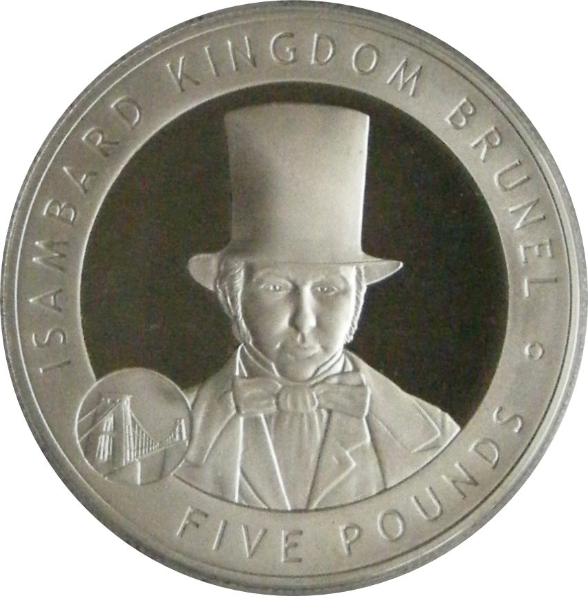 Guernsey 5 Pounds - Elizabeth II Isambard Kingdom Brunel