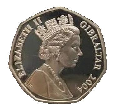 Gibraltar 50 Pence - Elizabeth II Royal Marines - Capture of Gibraltar; Silver Proof obverse