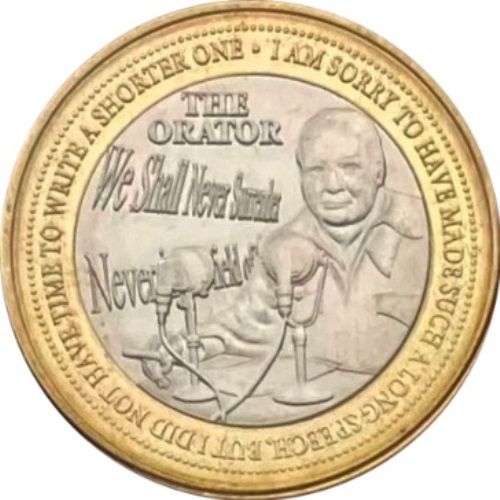 Jersey 2 Pounds - Charles III Sir Winston Churchill - The Orator obverse