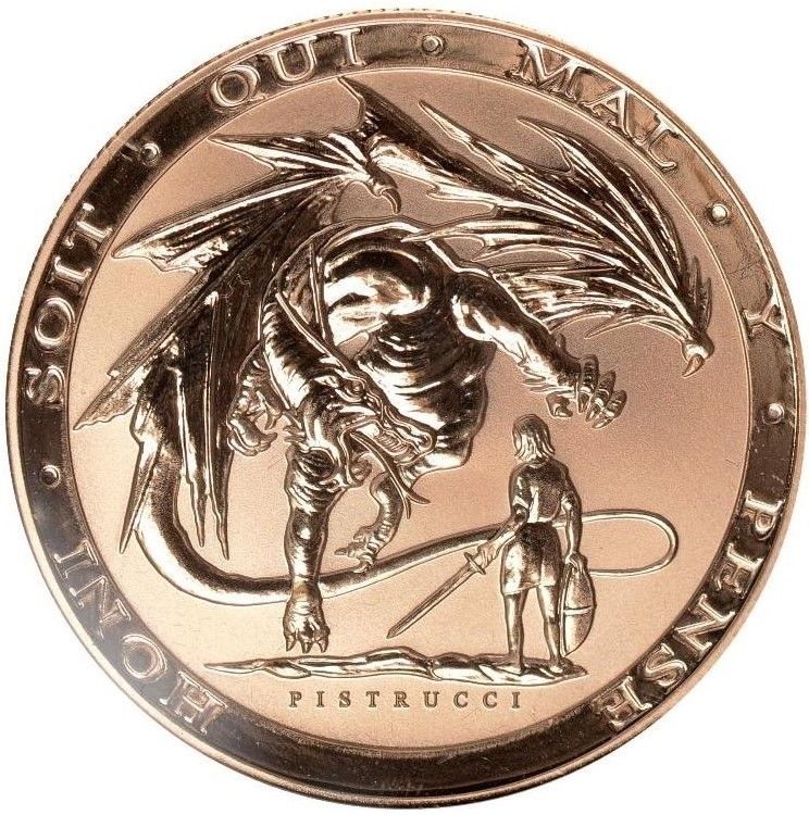 Gibraltar 5 Sovereigns - Elizabeth II Saint George and the Dragon