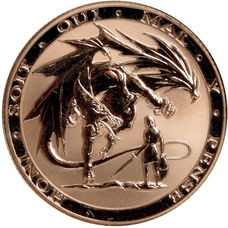 Gibraltar 2 Sovereigns - Elizabeth II Saint George and the Dragon