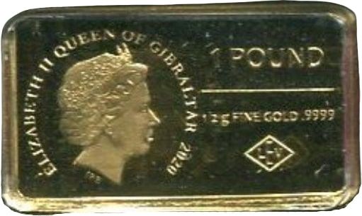 Gibraltar 1 Pound - Elizabeth II UEFA Euro 2020 - Portugal obverse