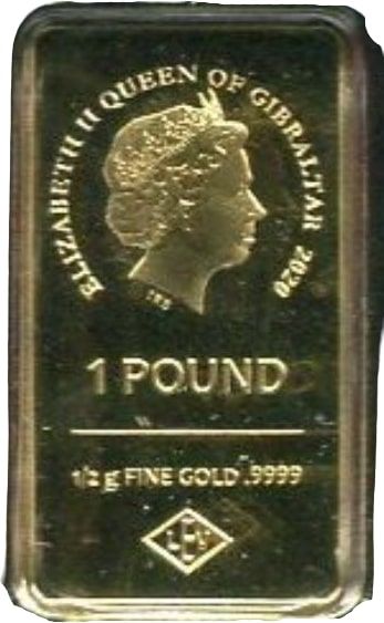 Gibraltar 1 Pound - Elizabeth II UEFA Euro 2020 - Trophy obverse