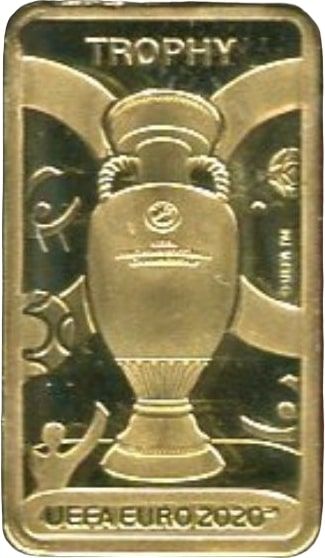 Gibraltar 1 Pound - Elizabeth II UEFA Euro 2020 - Trophy reverse