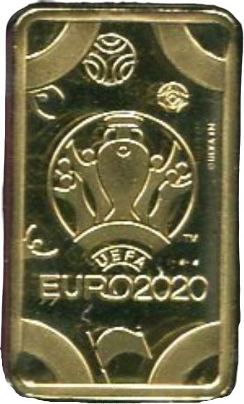 Gibraltar 1 Pound - Elizabeth II UEFA Euro 2020 - Emblem reverse