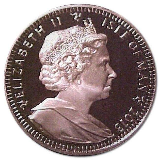 Isle of Man 1 Crown - Elizabeth II St. Patrick; Silver Proof obverse