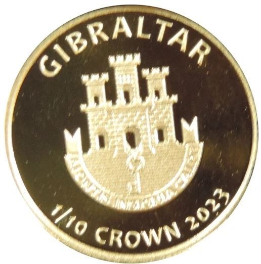 Gibraltar ⅒ Crown General Sikorski obverse
