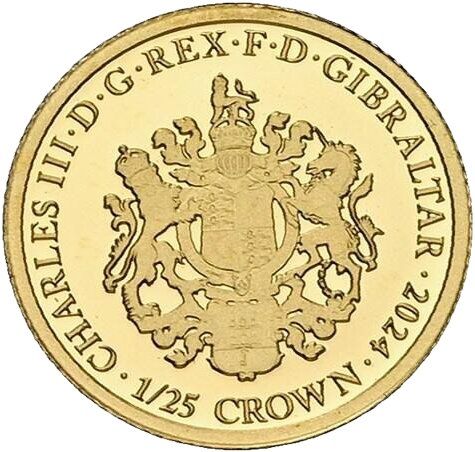 Gibraltar 1/25 Crown - Charles III 75 years of NATO obverse