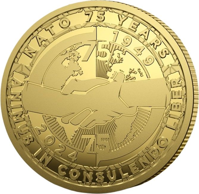 Gibraltar ⅒ Crown - Charles III 75 years of NATO