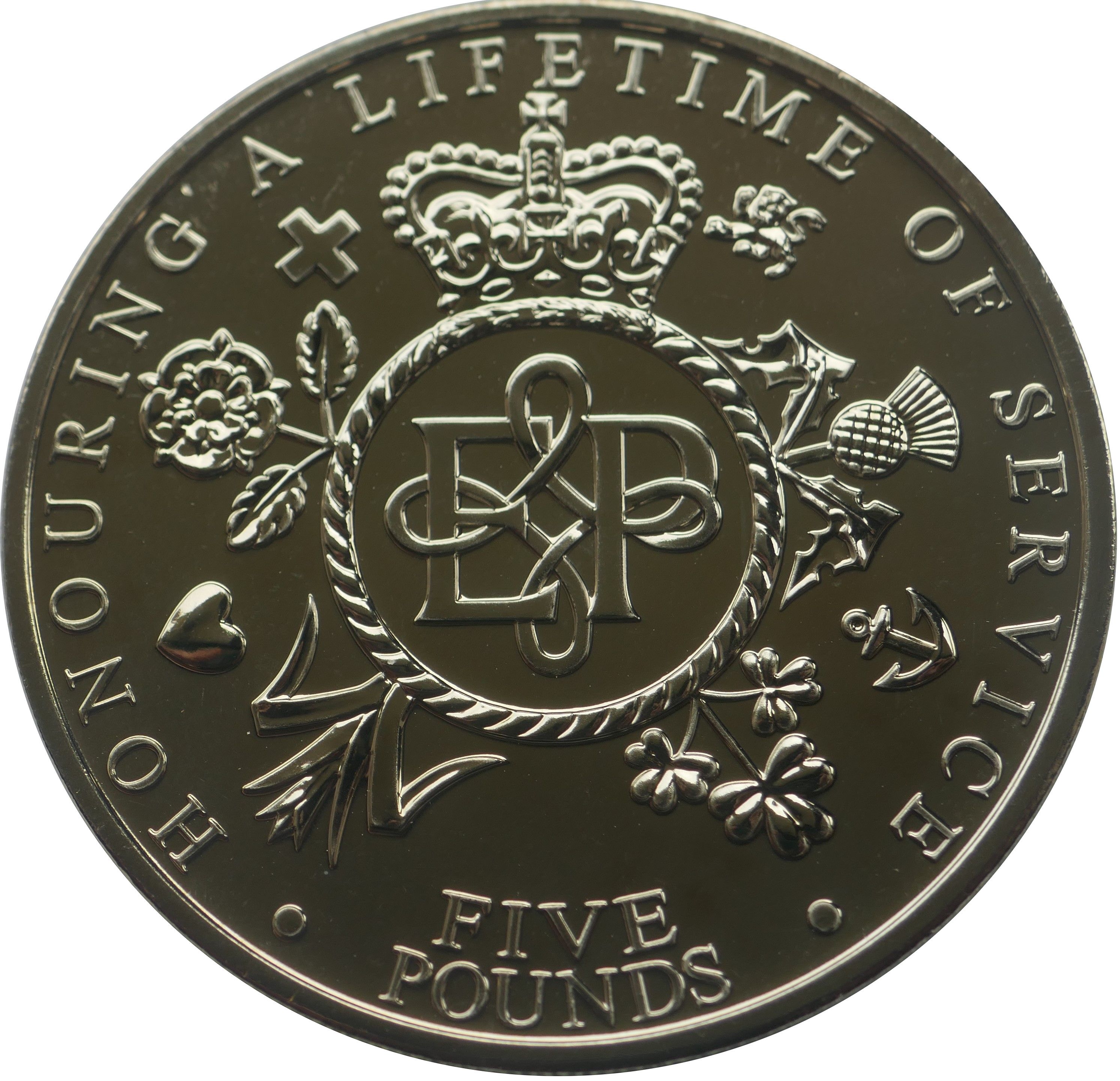 Tristan da Cunha 5 Pounds - Elizabeth II Lifetime of Service