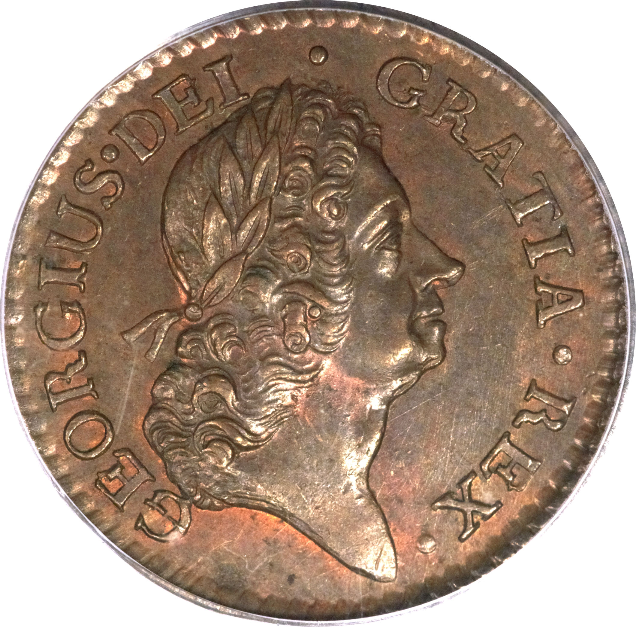 Ireland 1 Farthing - George I "DEI GRATIA" obverse
