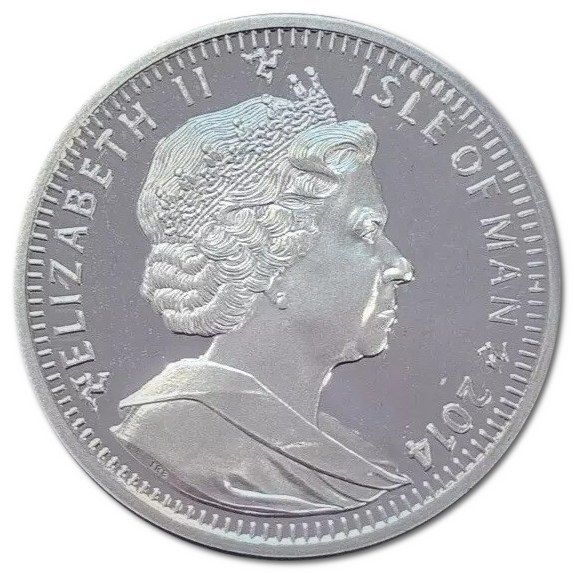Isle of Man 1 Crown - Elizabeth II D-Day; Silver Proof Coloured obverse