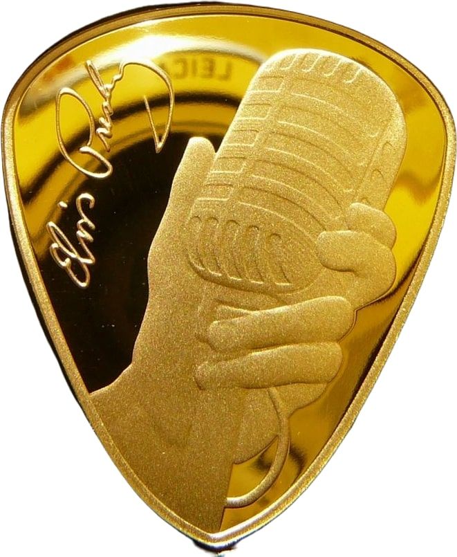Gibraltar 1 Pound - Elizabeth II Elvis Presley - Plectrum Shape