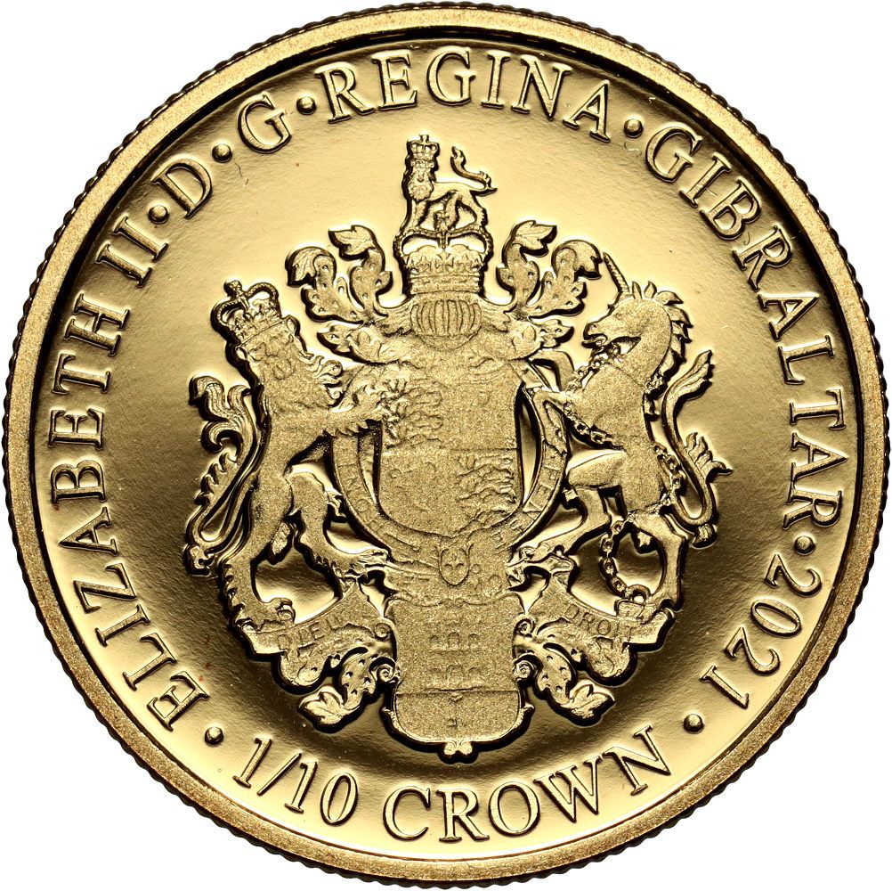 Gibraltar ⅒ Crown - Elizabeth II Elvis Presley obverse