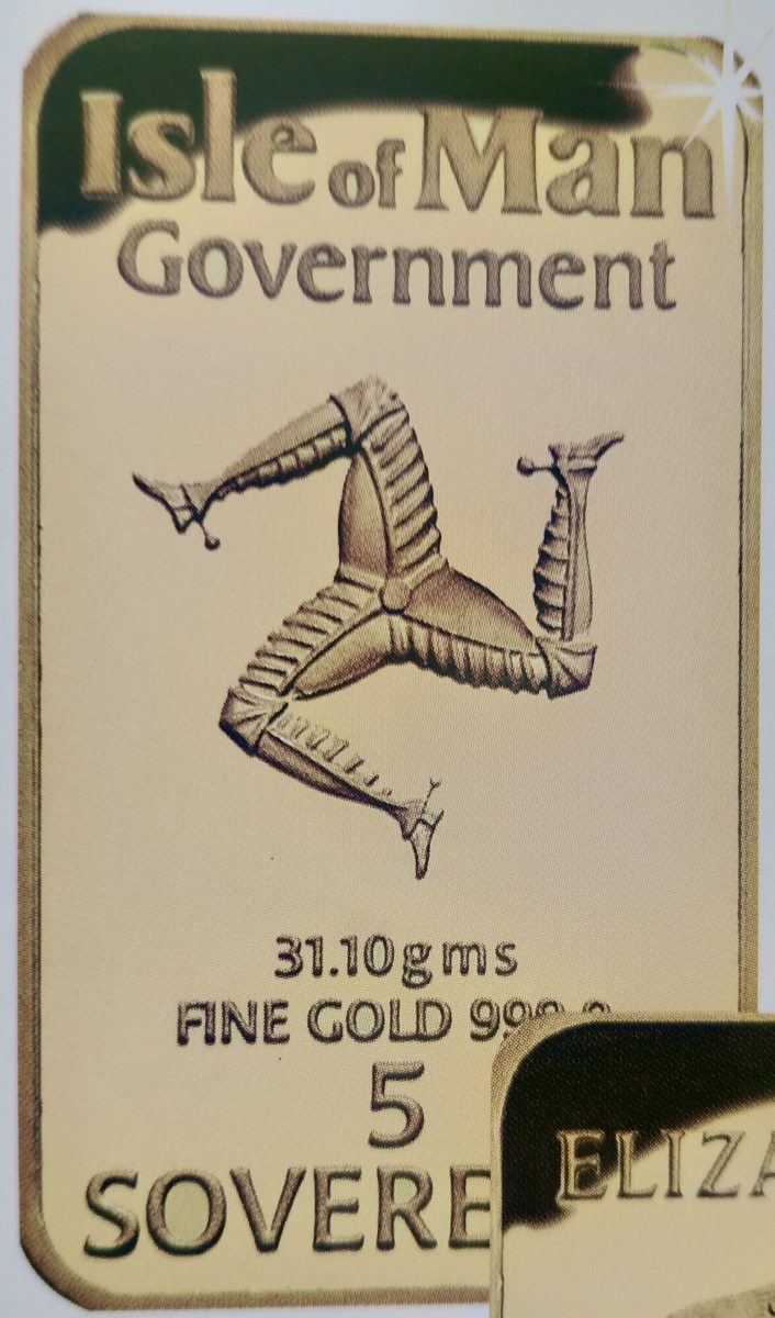 Isle of Man 5 Sovereign - Elizabeth II Gold Ingots