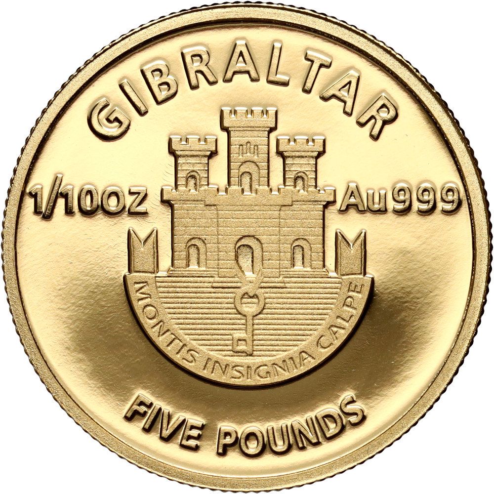 Gibraltar 5 Pounds UEFA Euro 2024 - Trophy obverse