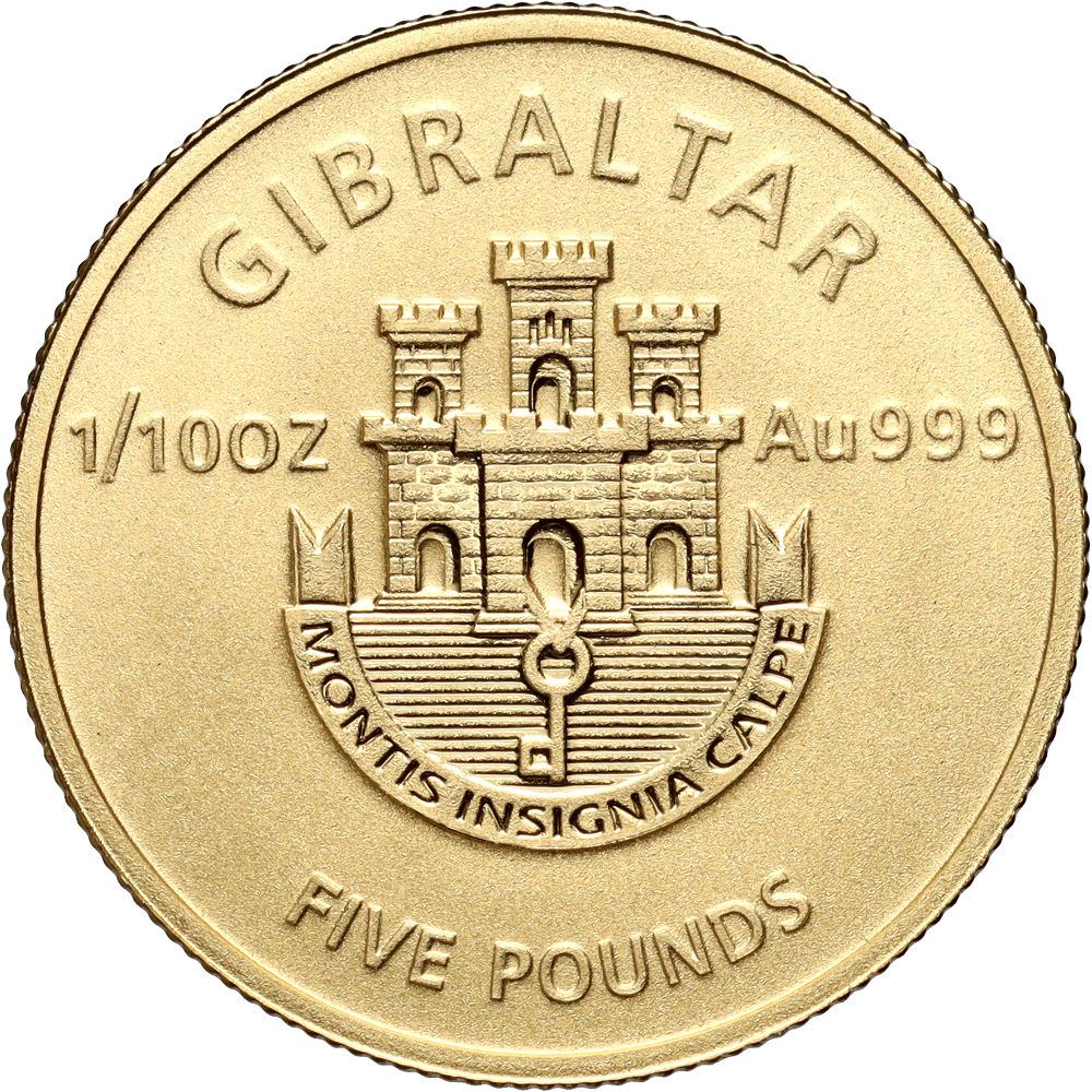 Gibraltar 5 Pounds UEFA Euro 2024 - Emblem obverse