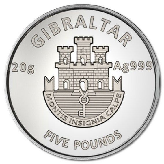 Gibraltar 5 Pounds UEFA Euro 2024 - Final obverse