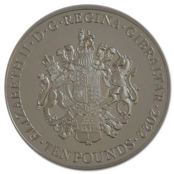 Gibraltar 10 Pounds - Elizabeth II Elvis Presley obverse