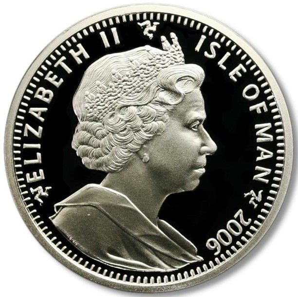 Isle of Man 1 Crown - Elizabeth II Concorde; Silver Proof obverse