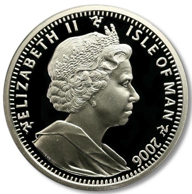 Isle of Man 1 Crown - Elizabeth II Concorde; Silver Proof Coloured obverse