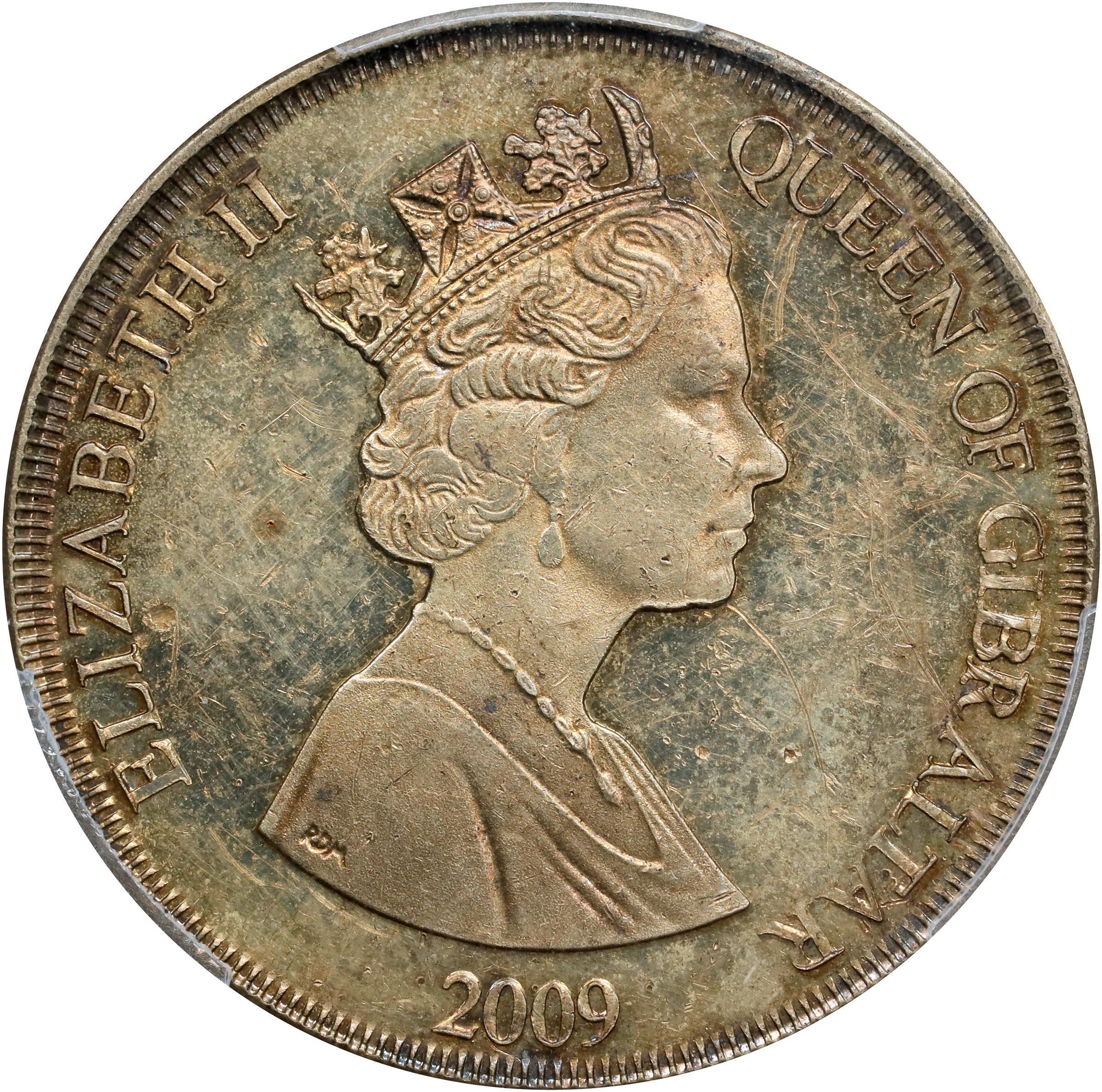 Gibraltar 5 Pounds - Elizabeth II Rock of Gibraltar and Airport obverse