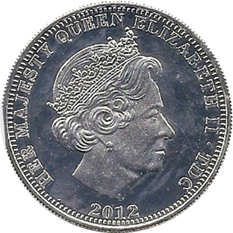 Tristan da Cunha 5 Pounds - Elizabeth II Diamond Jubilee obverse