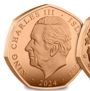 Isle of Man 50 Pence - Charles III Peter Pan; Gold Proof obverse