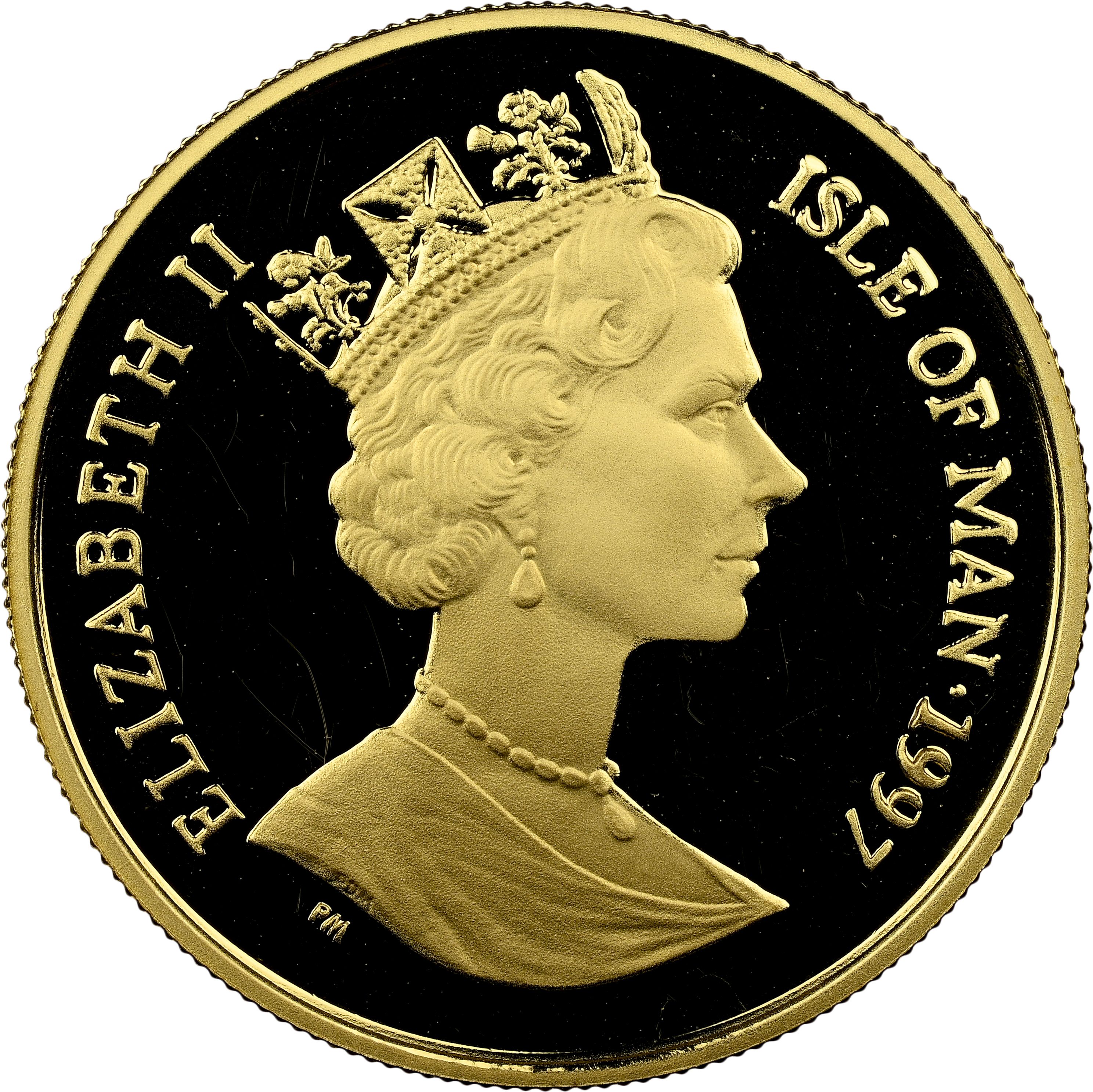 Isle of Man ⅕ Crown - Elizabeth II First breeding programme obverse