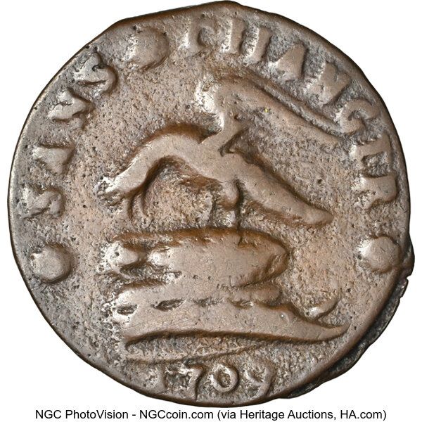 Isle of Man 1 Penny - James Stanley 1st Derby Coinage; Copper obverse