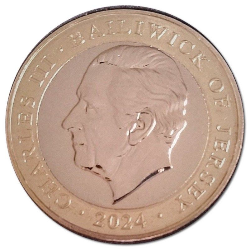 Jersey 2 Pounds - Charles III Heritage Breeds - Highland obverse