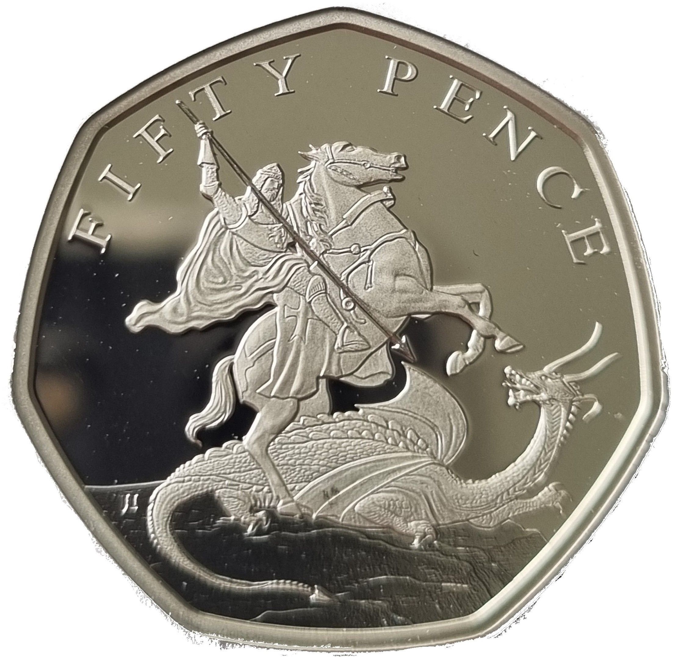 Ascension Island 50 Pence - Charles III St George and the dragon