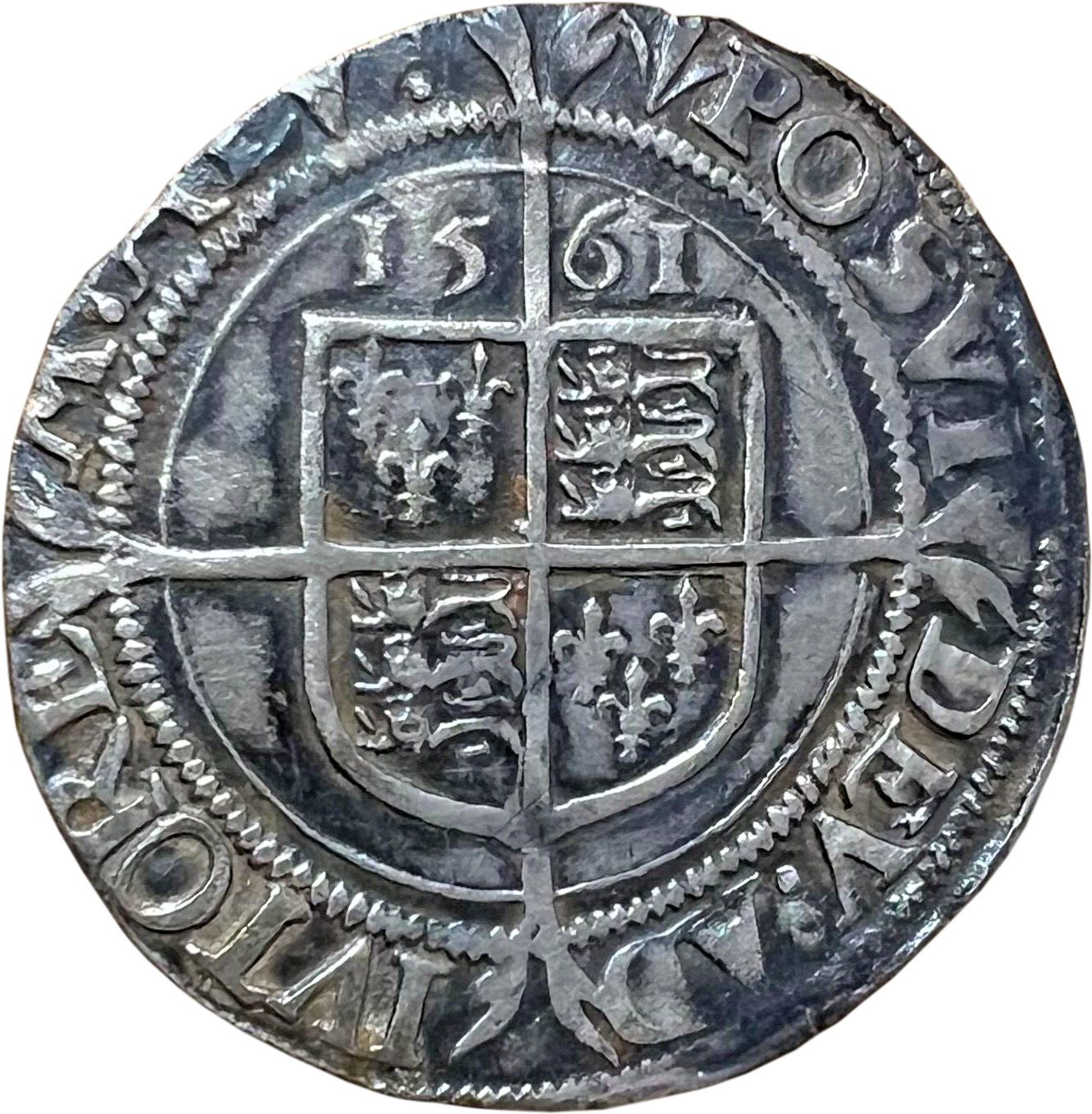 6 Pence - Elizabeth I 3rd and 4th issues; small bust 1F