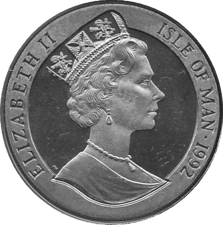 Isle of Man 1 Crown - Elizabeth II Dan Casement obverse