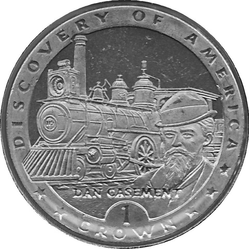 Isle of Man 1 Crown - Elizabeth II Dan Casement reverse