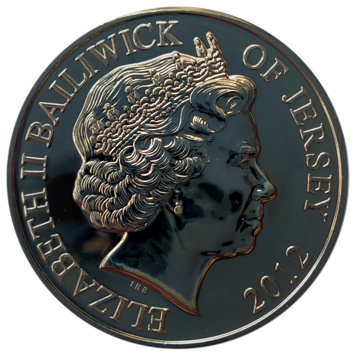 Jersey 5 Pounds - Elizabeth II Remembrance Day 2012 obverse
