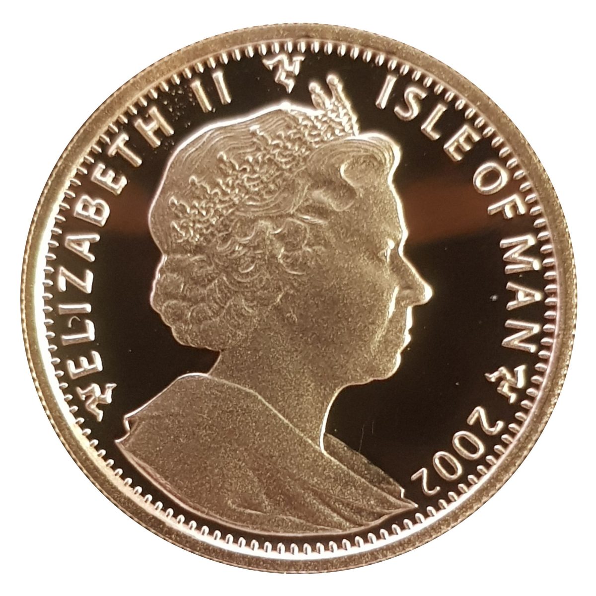 Isle of Man ⅕ Crown - Elizabeth II Winter Olympics Salt Lake City - Bobsled obverse