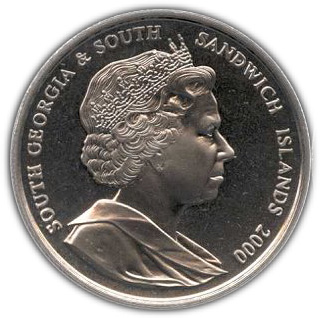 South Georgia and the South Sandwich Islands 2 Pounds - Elizabeth II Captain James Cook obverse