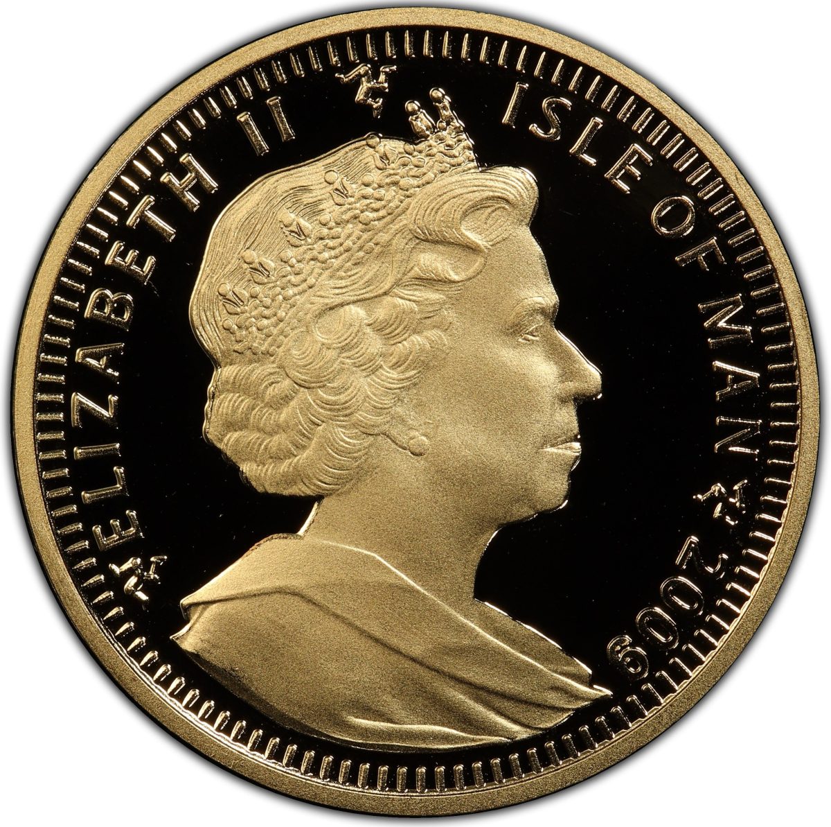 Isle of Man 1 Angel - Elizabeth II Archangel Michael - Dragon obverse