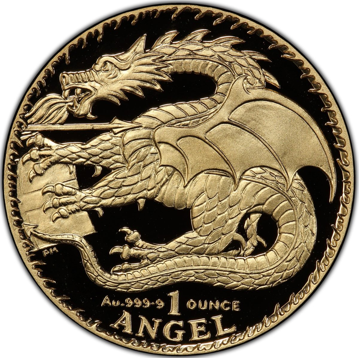 Isle of Man 1 Angel - Elizabeth II Archangel Michael - Dragon